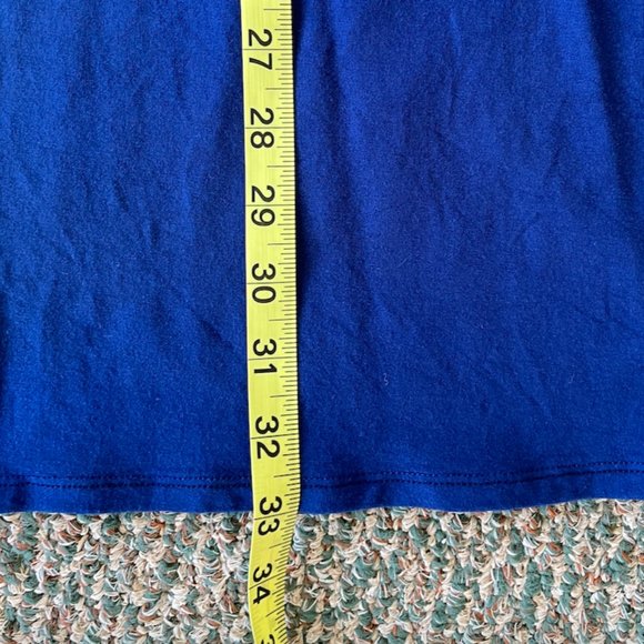 EUC Megan Masters blue dress with silver rope neckline, size Small - Picture 8 of 8